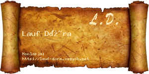 Lauf Dóra névjegykártya