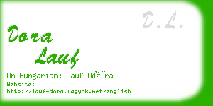 dora lauf business card